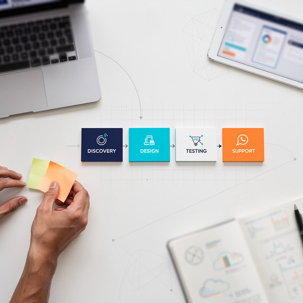 FullStryx development process and team collaboration for custom software solutions